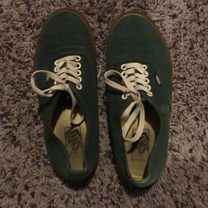 Green Vans sneakers